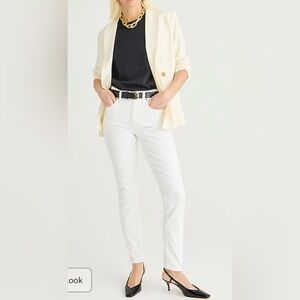 J. CREW Toothpick Jeans, White denim, NWT. Mid-rise, skinny leg